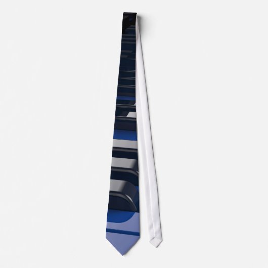 Cravate Piano bleu (Devant)