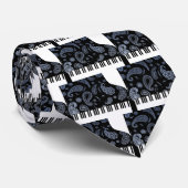 Cravate Piano Blue Paisley (Roulé)