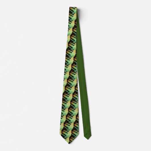 Cravate Piano électrique vert (Devant)