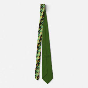 Cravate Piano électrique vert