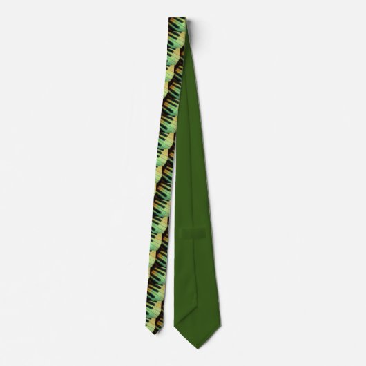 Cravate Piano électrique vert (Dos)