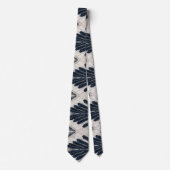 Cravate Piano Keys Watercolor in Midnight Blue and Silver (Devant)