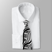 Cravate Piano Polka Noir Blanc (Attaché)