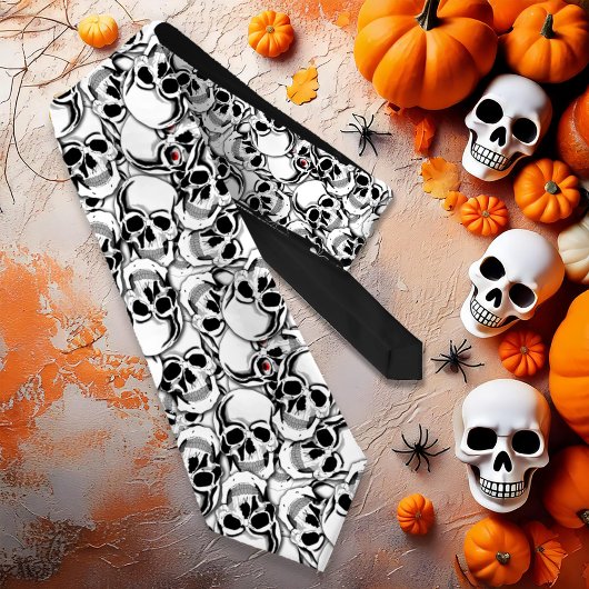 Cravate Pièce de crâne Oeil rouge ID222