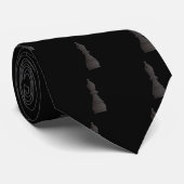 Cravate Pièce d'échecs noire d'évêque (Roulé)