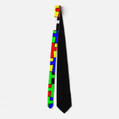 Cravate Pièces de puzzle lumineuses et colorées (Dos)