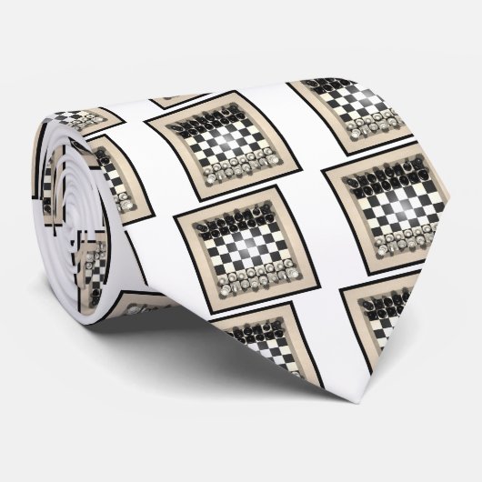 Cravate Pièces d'échecs d'échiquier et : (Roulé)