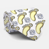 Cravate Pied bébé doré (Roulé)
