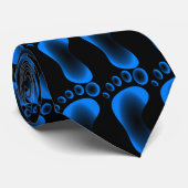 Cravate Pied bleu transparent (Roulé)