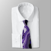 Cravate Pierre d'argent violet acrylique pour l'art (Attaché)