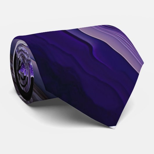 Cravate Pierre d'argent violet acrylique pour l'art (Roulé)