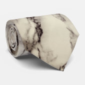 Cravate Pierre de Marbre blanc tendance - ivoire (Roulé)