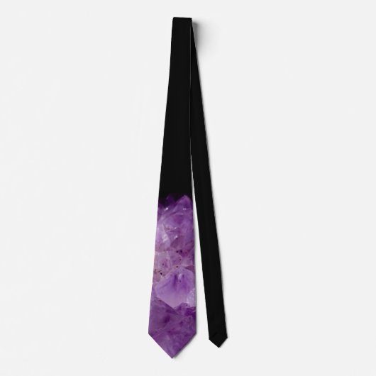 Cravate Pierres brutes d'Améthyste (Devant)