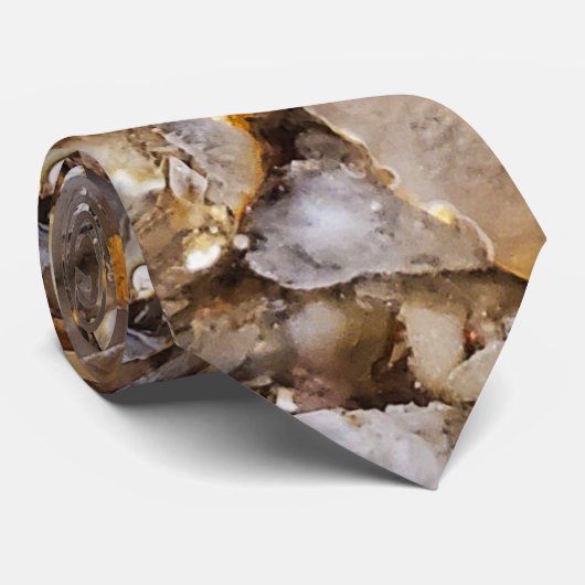 Cravate Pierres de géode poli (Roulé)