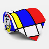 Cravate Piet Mondrian Art Style Moderne Couleurs vives (Roulé)