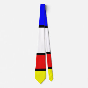 Cravate Piet Mondrian Art Style Moderne Couleurs vives