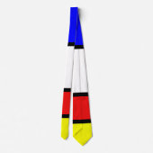 Cravate Piet Mondrian Art Style Moderne Couleurs vives (Dos)