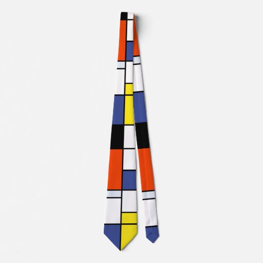 Cravate Piet Mondrian Composition A - Art Moderne Abstrait (Devant)