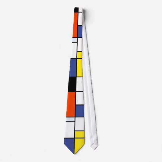 Cravate Piet Mondrian Composition A - Art Moderne Abstrait (Devant)
