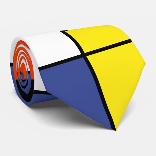 Cravate Piet Mondrian Composition A - Art Moderne Abstrait (Roulé)