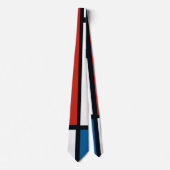 Cravate Piet Mondrian - Composition Abstrait géométrique (Devant)