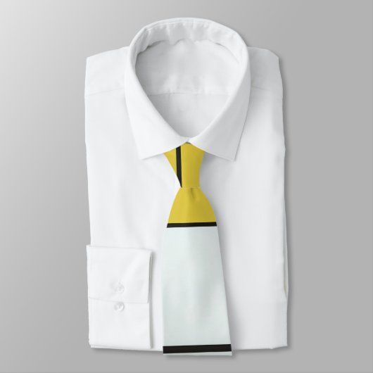 Cravate Piet Mondrian - Composition Abstrait géométrique (Attaché)