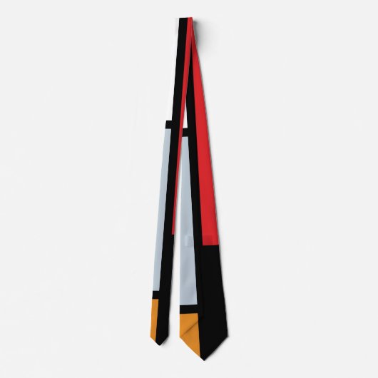 Cravate Piet Mondrian - Composition avec grand plan rouge  (Dos)