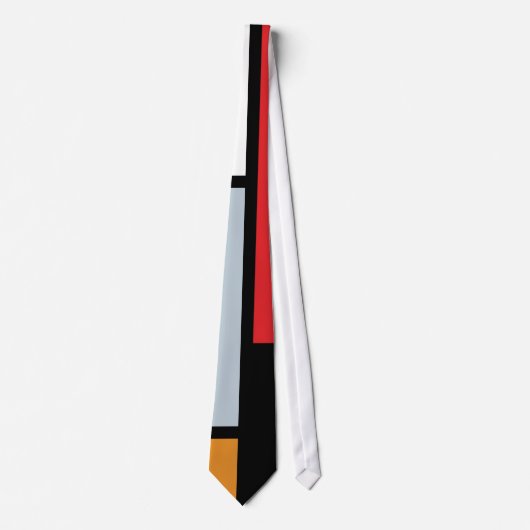 Cravate Piet Mondrian - Composition avec un grand plan rou (Devant)