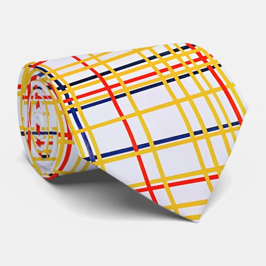 Cravate Piet Mondrian's New York City I (Roulé)