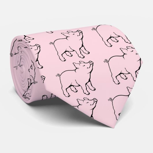 Cravate Pig Necktie (Roulé)