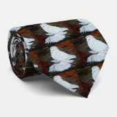 Cravate Pigeon trompette anglais blanc (Roulé)