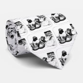 Cravate Pigeons de trompette anglais (Roulé)