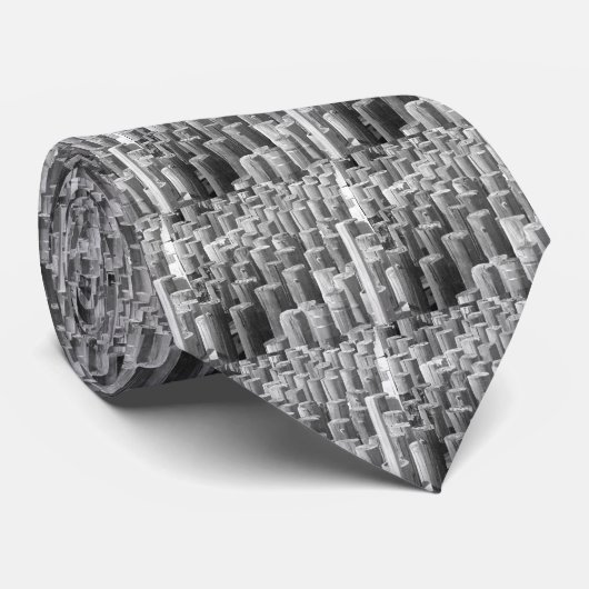 cravate "Pilings Abstraits" (Roulé)