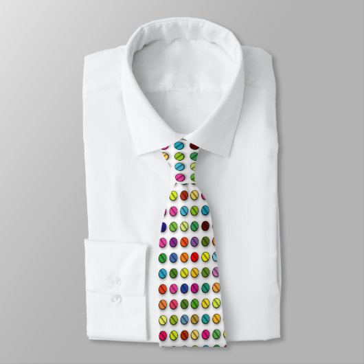 Cravate Pilules multicolores (Attaché)
