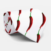 Cravate Piments chauds rayés amusants pour cuisiniers (Roulé)