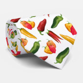 Cravate Piments colorés (Roulé)