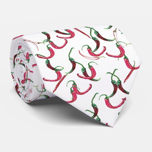 Cravate Piments rouges (Roulé)