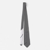 Cravate Pinceau blanc fond gris foncé moderne (Dos)