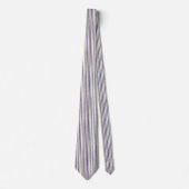 Cravate Pinceau mince vertical violet et vert (Devant)