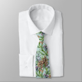 Cravate Pine cône motif Noël vert (Attaché)