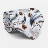 Cravate Pine Cones & Pine Needles Aquarelles Motif (Roulé)