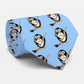 Cravate Pingouin avec bâton de hockey (Roulé)