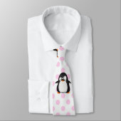 Cravate Pingouin blanc noir mignon et moustache drôle (Attaché)