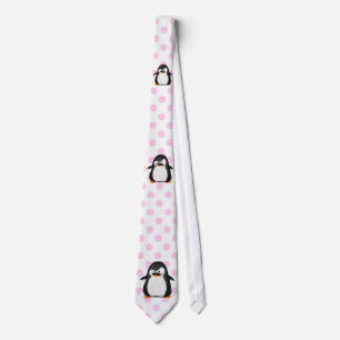 Cravate Pingouin blanc noir mignon et moustache drôle