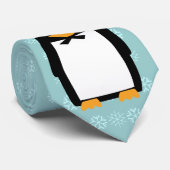 Cravate Pingouin de Noël portant la cravatte de casquette (Roulé)