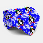 Cravate pingouin Père Noël (Roulé)