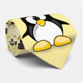 Cravate Pingouins doux et mignons de bande dessinée sur (Roulé)