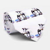 Cravate pingouins espiègles (Roulé)