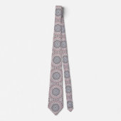 Cravate Pink and Gray Feminine Medallion Pattern (Devant)