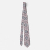 Cravate Pink and Gray Feminine Medallion Pattern (Dos)